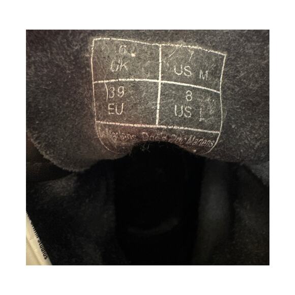 Dr Martens Rick Griffin Boots Black Size M7 W8 - Picture 10 of 12